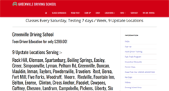 Desktop Screenshot of greenvilledrivingschool.com