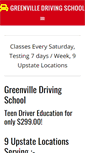 Mobile Screenshot of greenvilledrivingschool.com