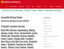 Tablet Screenshot of greenvilledrivingschool.com